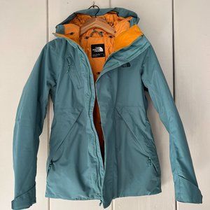 The North Face Ski/Snowboarding Jacket - Teal & Orange (S)
